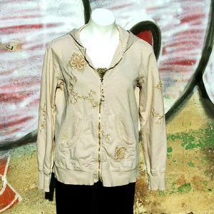 Haley K. Tan Embroidered Hoodie | L